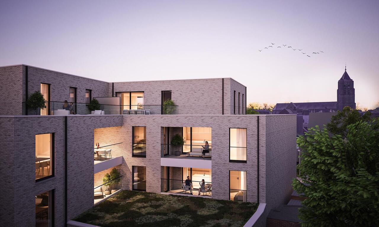 Nieuwbouwproject Bastion Mol, Achtergevel, Terrassen