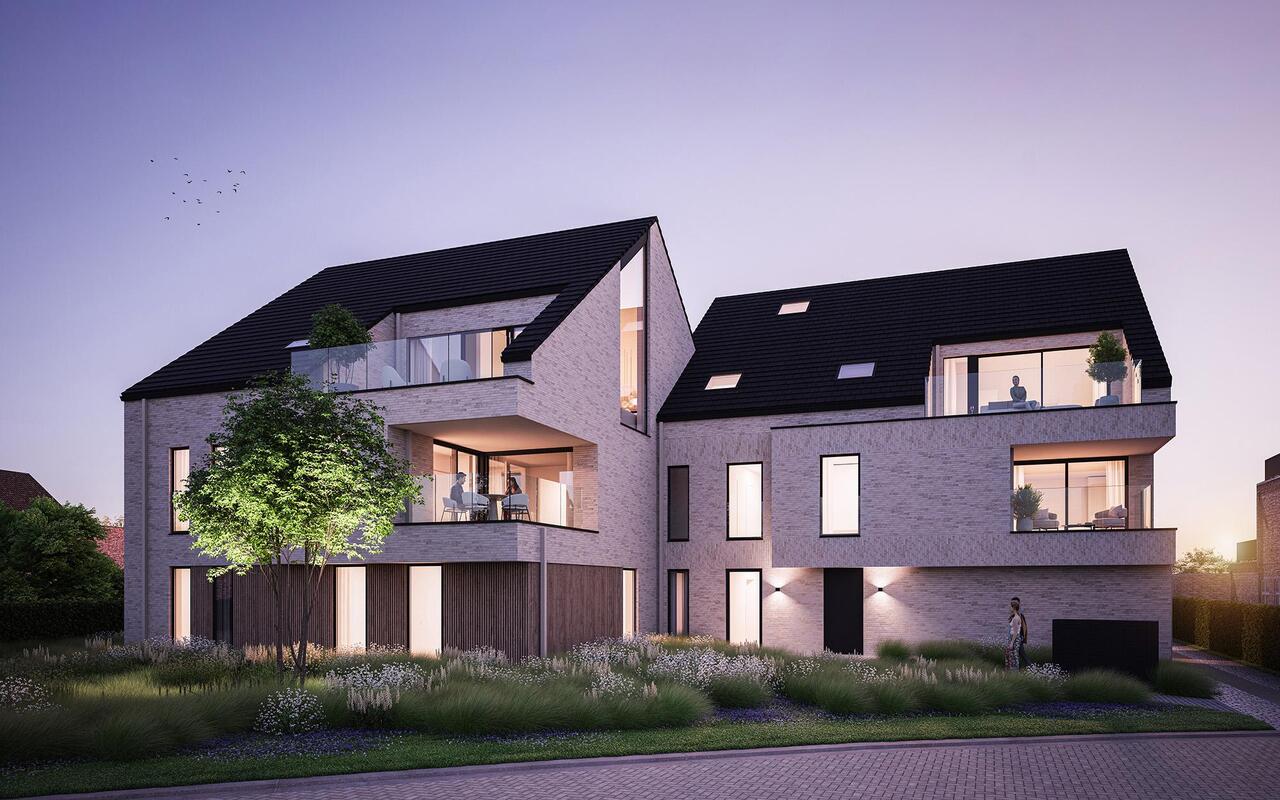 Nieuwbouwproject Residentie Ter Broeke in Tielen, vooraanzicht gevel