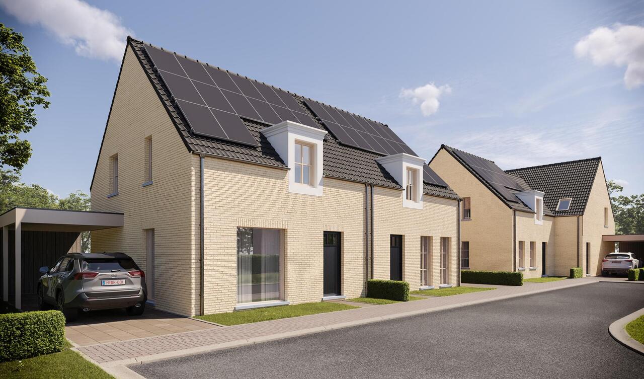 Nieuwbouwproject Dorpsloop Halle Zoersel, inpandige garage, carport