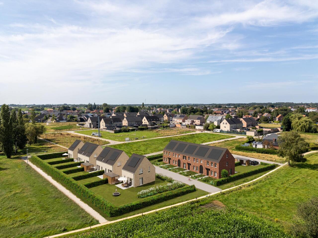 Nieuwbouwproject Blauwe Dries, Haverdries Merksplas luchtfoto