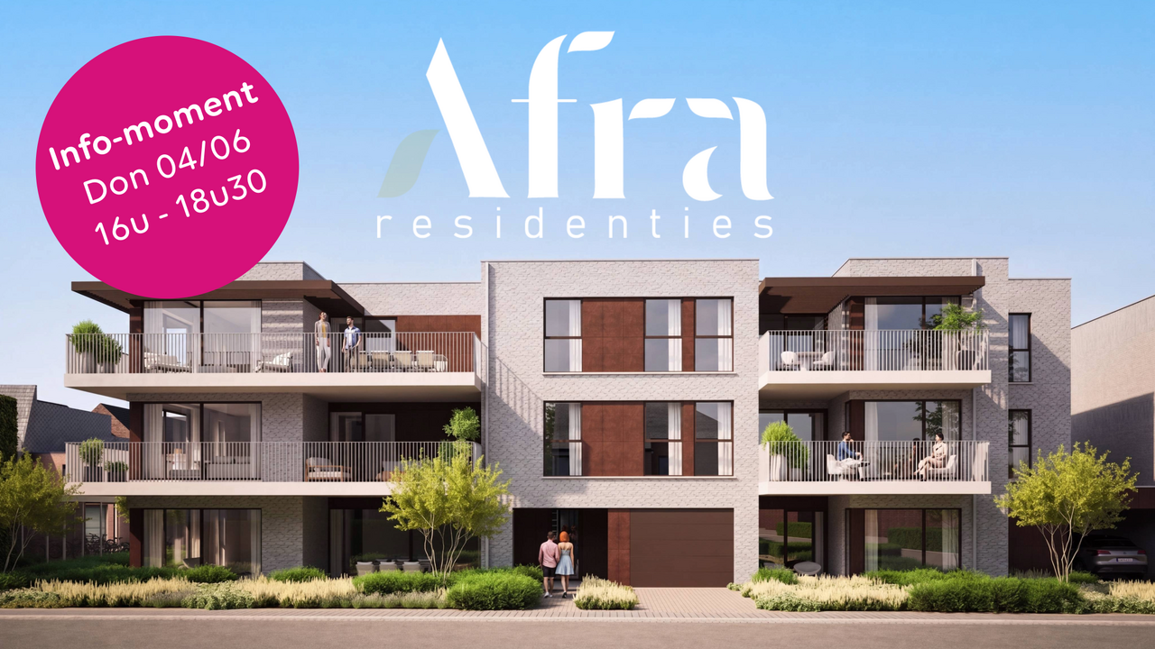 Vooraanzicht nieuwbouwproject residentie Afra in Merksplas