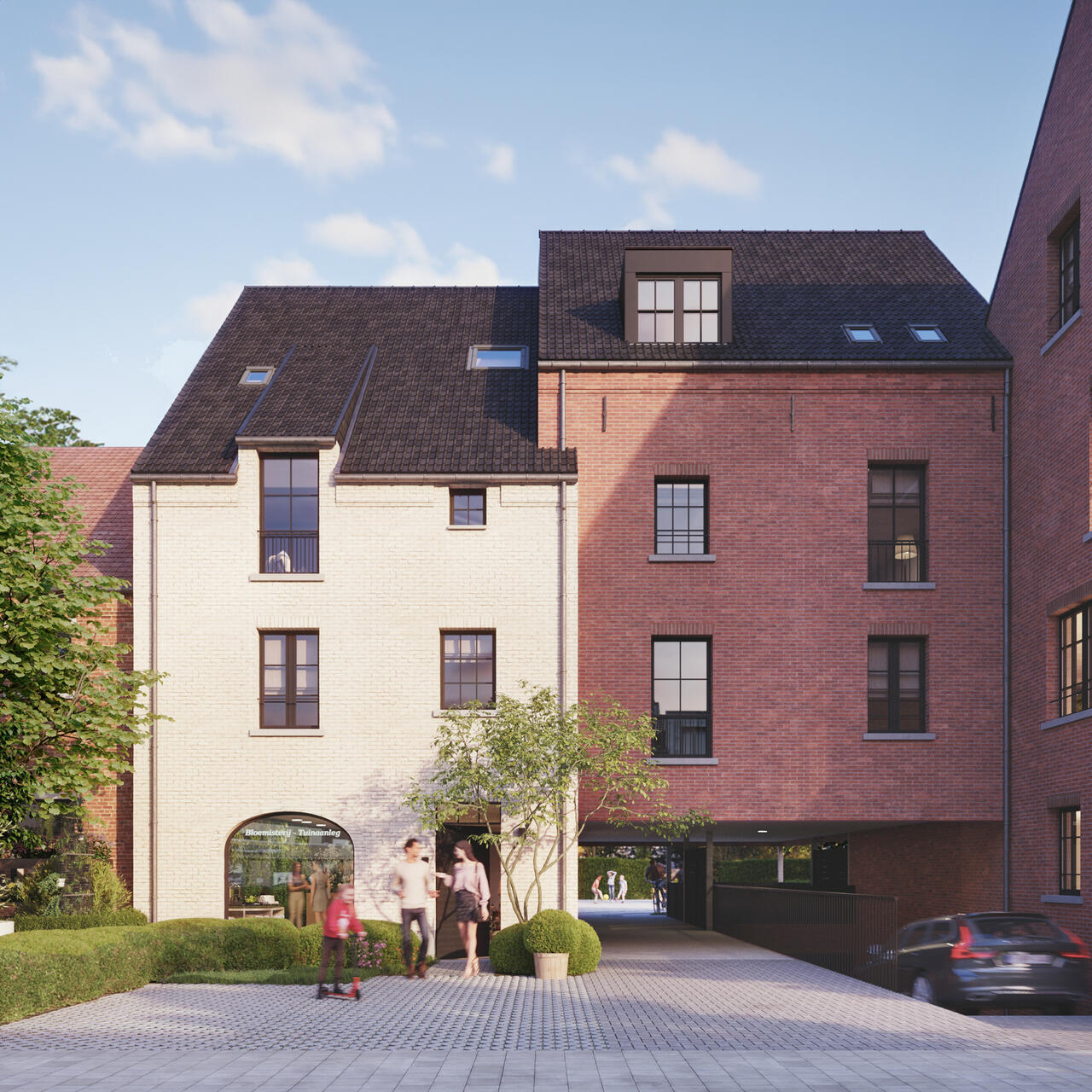 Vooraanzicht Jamalie Nieuwbouwproject in Olen in de Stationsstraat