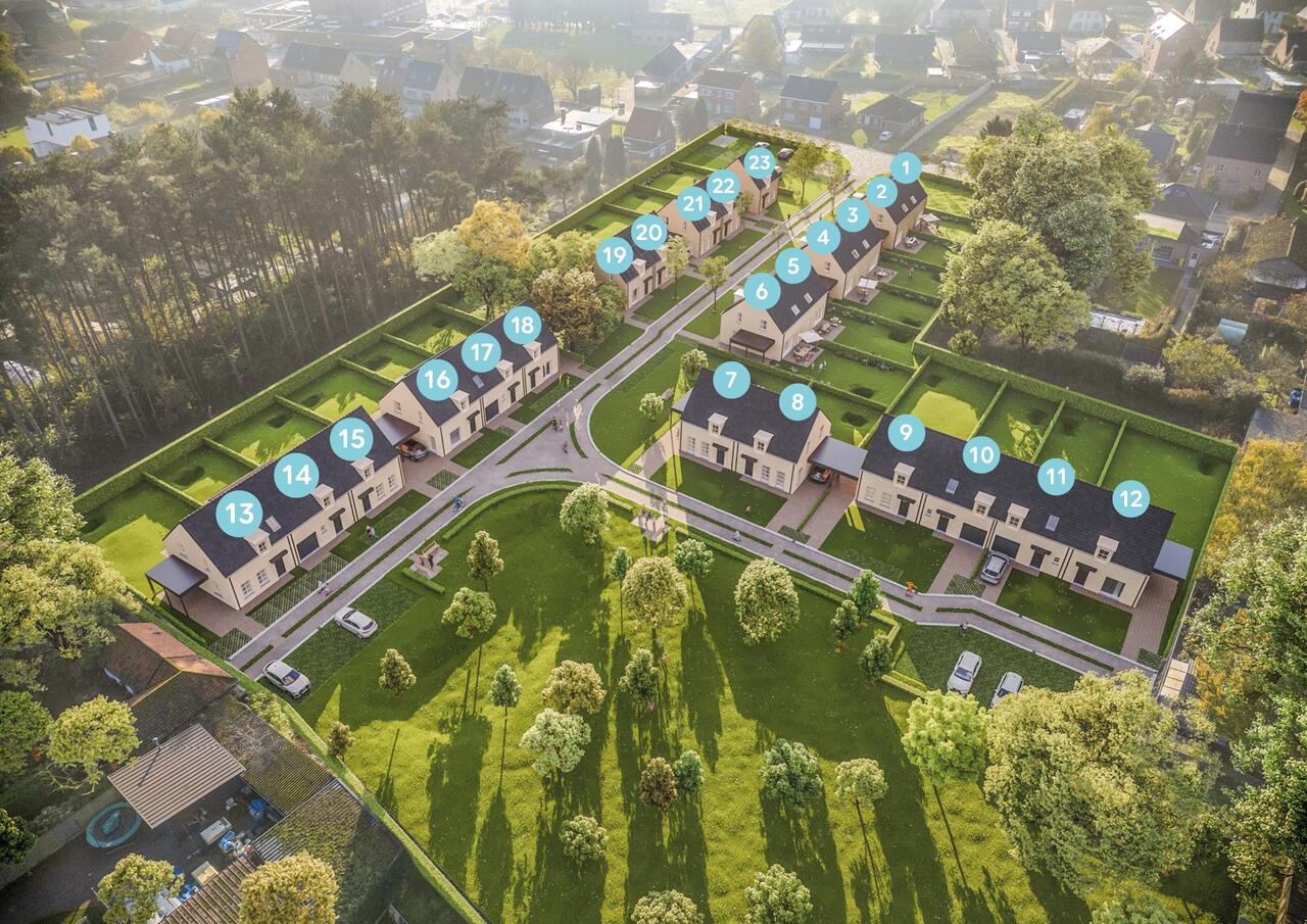 Nieuwbouwproject Vindeling, Kerkepad luchtfoto