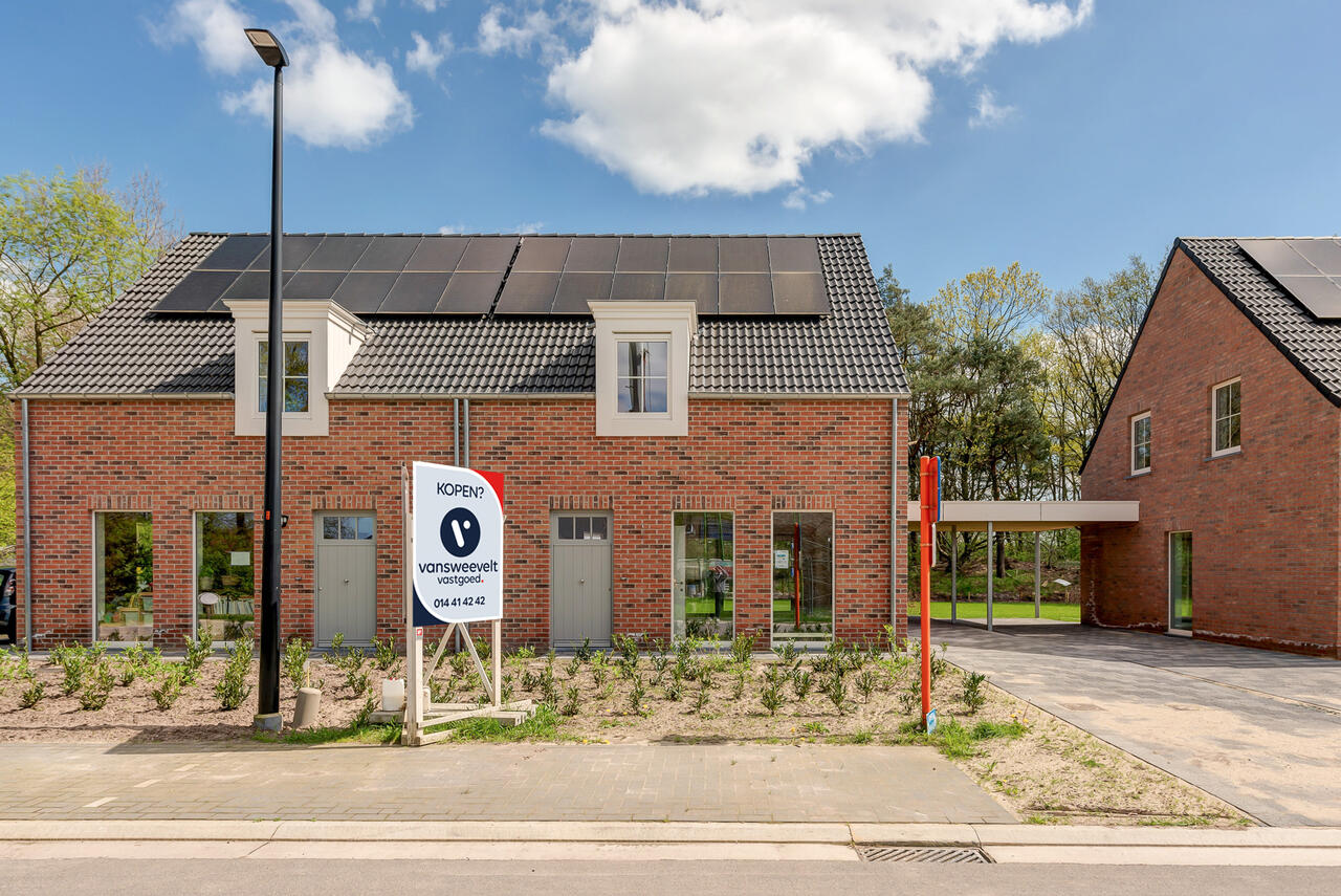 Vooraanzicht nieuwbouwproject Pluimvelden Dessel