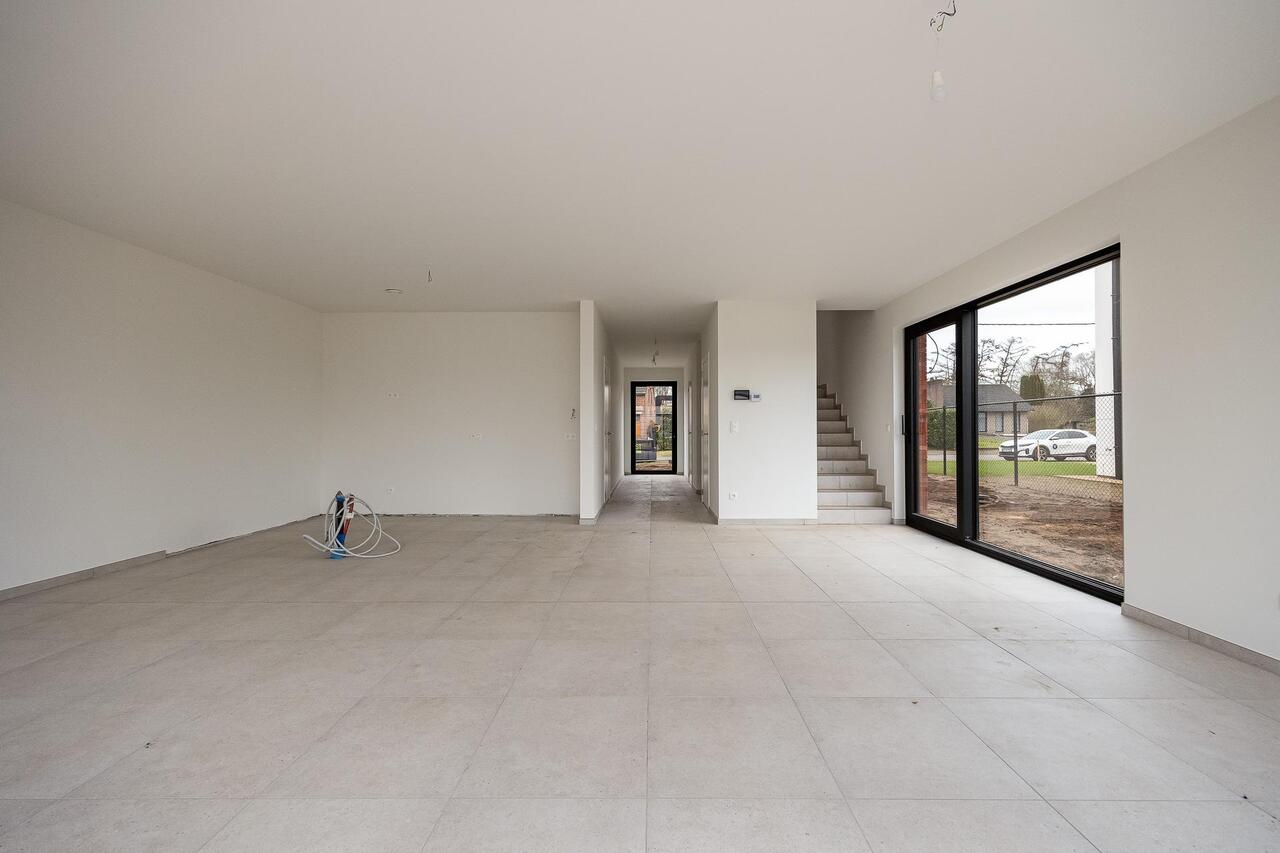 Nieuwbouwproject BRAAM, Aardbezienstraat Meerhout, woonkamer woning