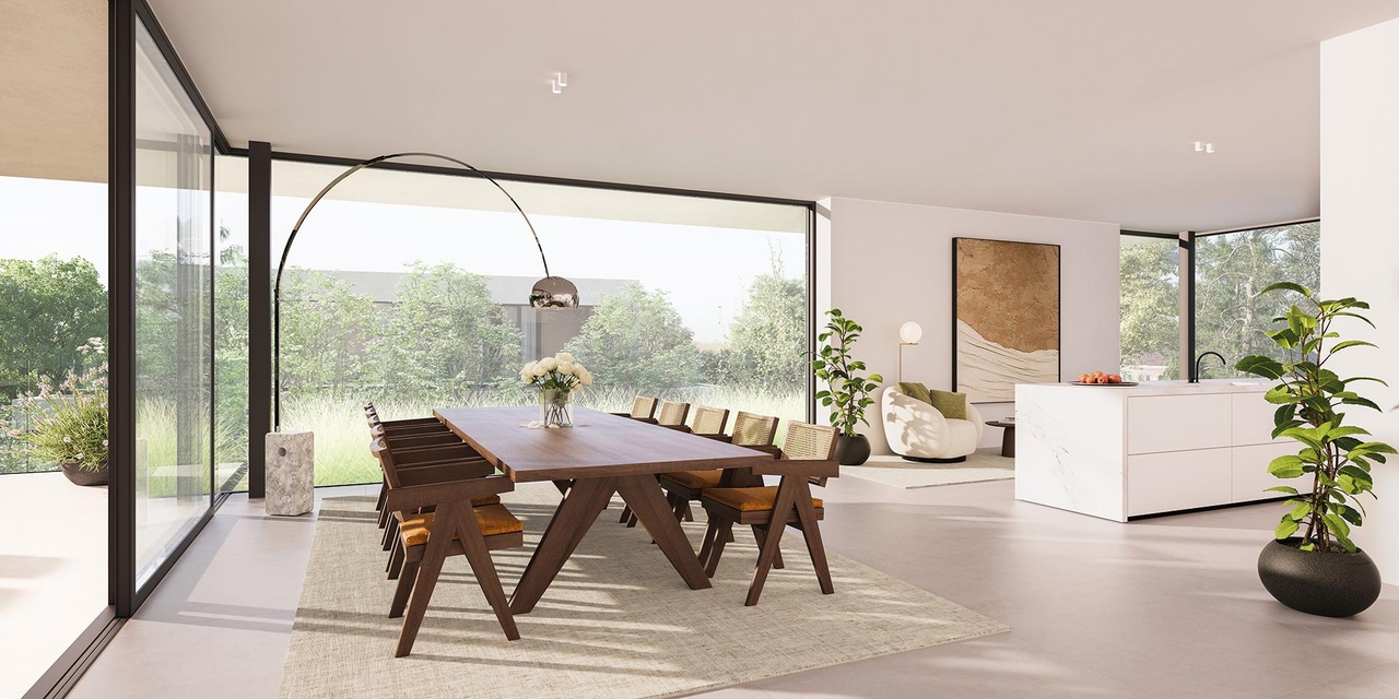 Nieuwbouwproject Botanic, Leefruimte, Keuken, Terras