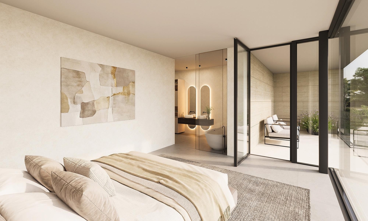 interieur Botanic, slaapkamer, dressing, badkamer