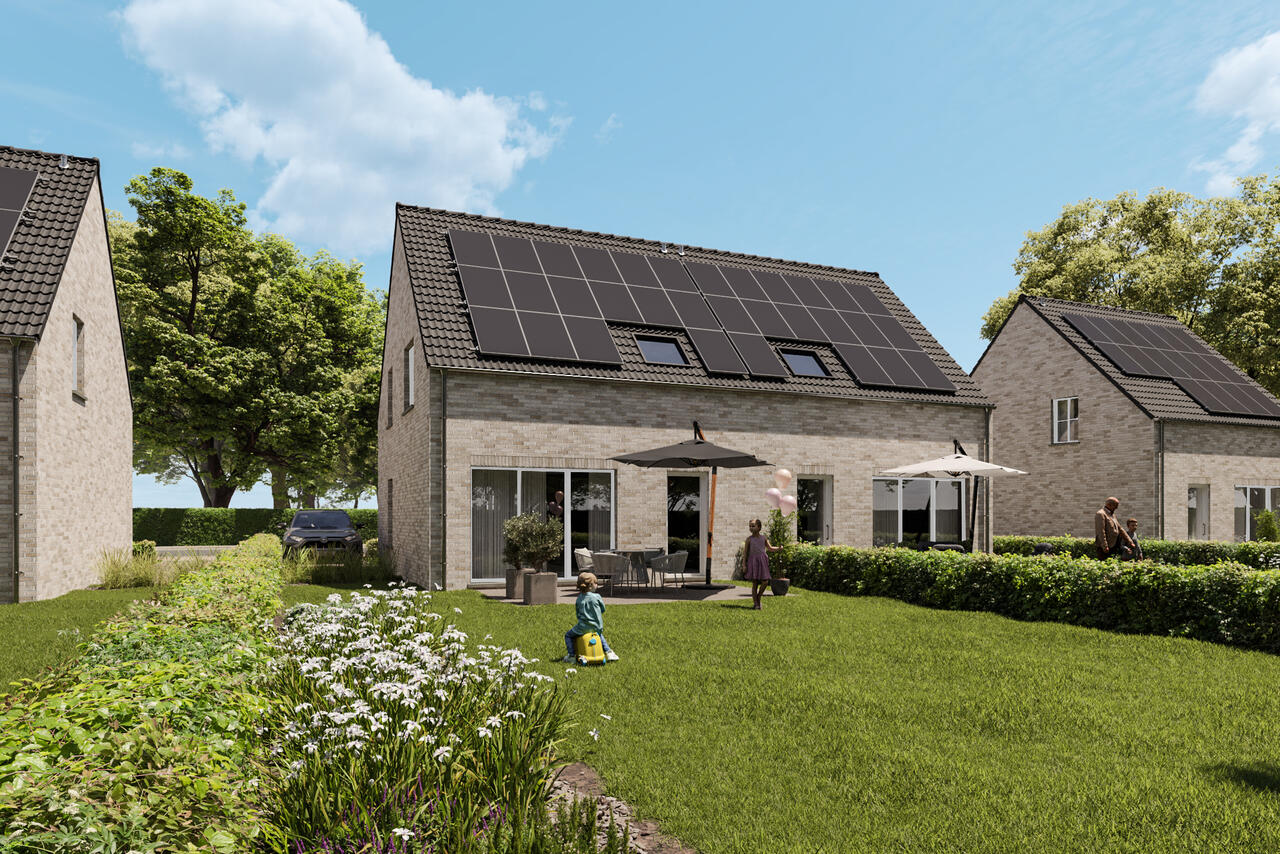 Achteraanzicht Leyhof nieuwbouwproject in Lichtaart op de Tielensteenweg