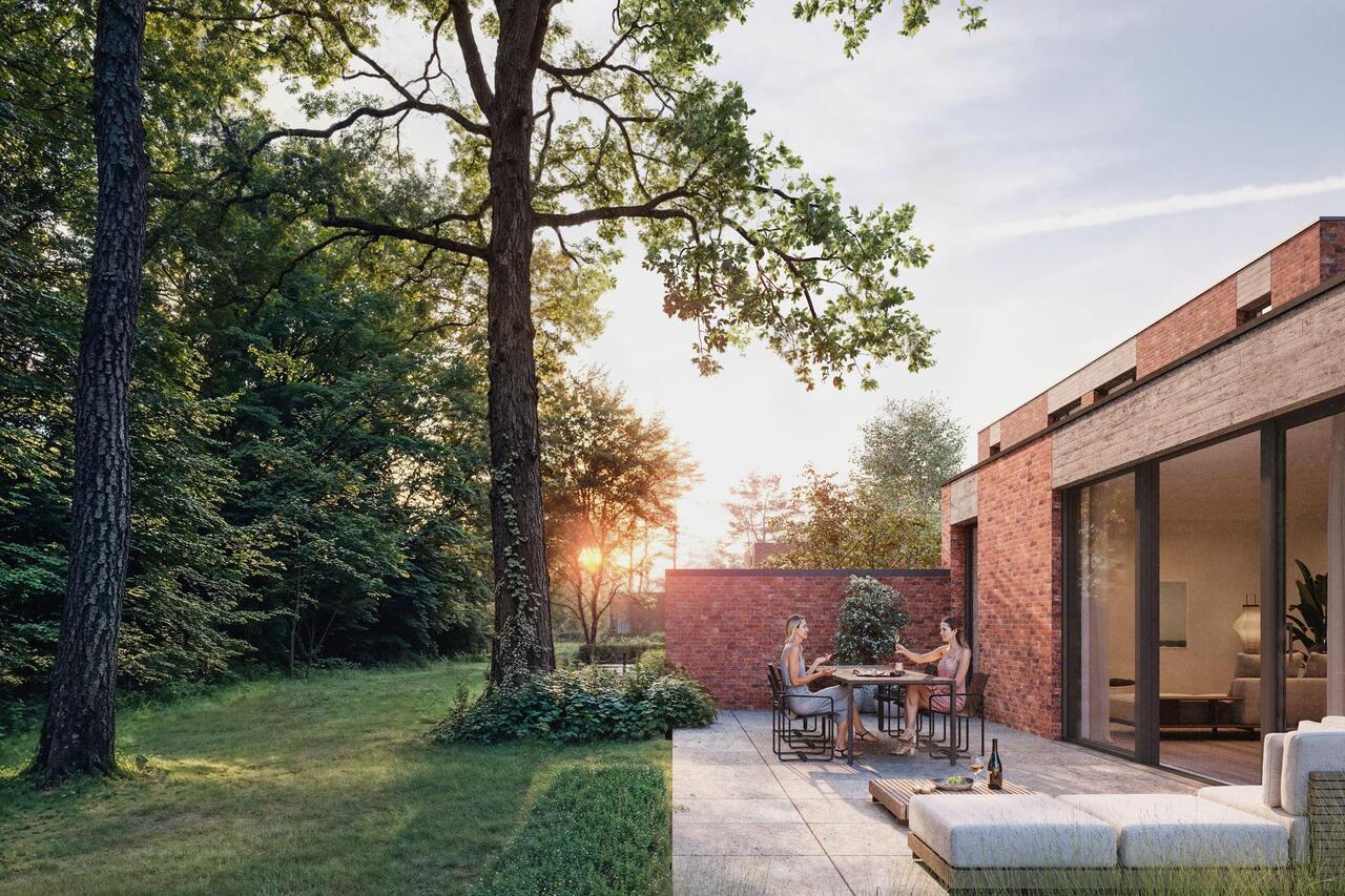 Nieuwbouwproject Molenakker, Molenpad Vosselaar achtergevel tuin woningen